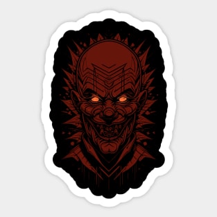 Neon Eyes Clown Sticker